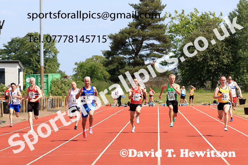 100 metres, 2025 NEMAA Track and Field, Monkton. Photo: David T. Hewitson/Sports for All Pics